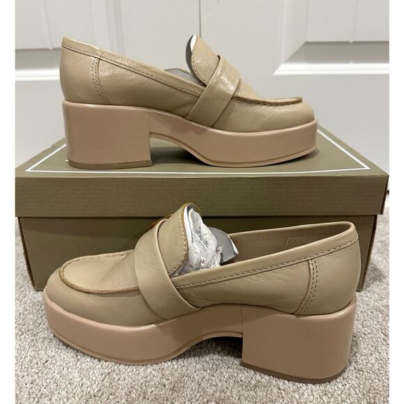 Women's Tan Loafers with Buckle Detail - Picture 7 of 12